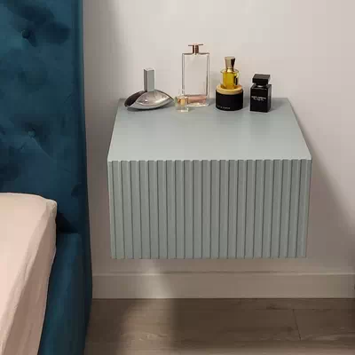 Zestaw 2 szt. szafka nocna wisząca Nicole z szufladą - szałwia - Limitowana oferta