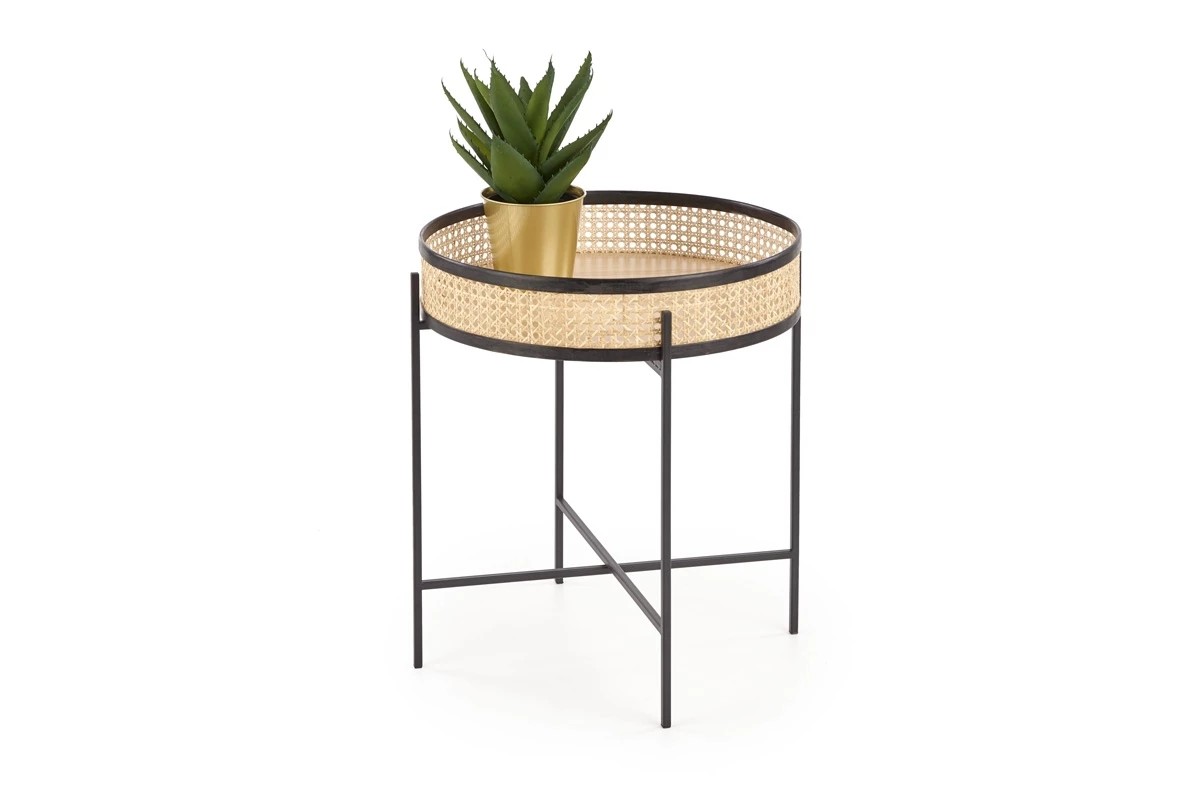 stolik kawowy scandi boho rattan