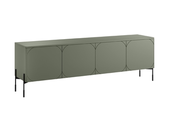 http://Szafka%20RTV%20czterodrzwiowa%20z%20dwoma%20ukrytymi%20szufladami%20Sonatia%20200%20cm%20-%20oliwka