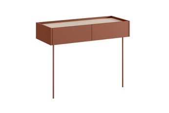http://Toaletka%20Desin%20100%20cm%20z%20szufladami%20i%20metalowymi%20nogami%20-%20ceramic%20red%20/%20dąb%20nagano
