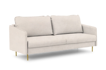 http://Kanapa%20z%20funkcją%20spania%20Movani%20-%20beżowa%20plecionka%20Loft%2001%20/%20złote%20nogi