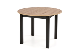 http://Stół%20okrągły%20Neryt%20102-142x102%20cm%20rozkładany%20-%20dąb%20artisan%20/%20czarny