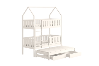 http://Łóżko%20domek%20Nemos%2080x180%20piętrowe%20wysuwane%20-%20biały%20