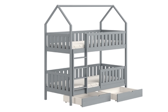 http://Łóżko%20domek%20Nemos%2090x180%20piętrowe%20-%20szary