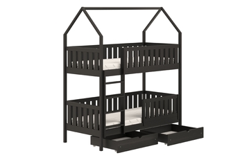 http://Łóżko%20domek%20Nemos%2070x140%20piętrowe%20-%20czarny