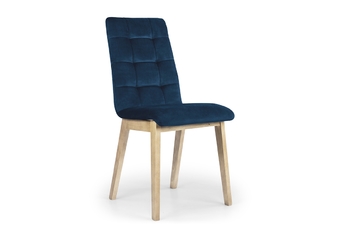Krzesło drewniane Platinum 4 z tapicerowanym siedziskiem - granat Salvador 05 / nogi buk