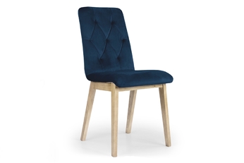 Krzesło drewniane Platinum 5 z tapicerowanym siedziskiem - granat Salvador 05 / nogi buk