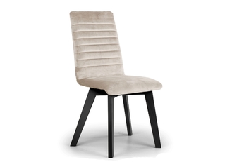 Krzesło tapicerowane Modern 2 na drewnianych nogach - beż Salvador 02 / czarne nogi