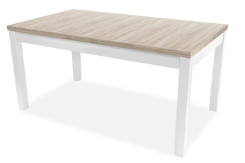 Stół rozkładany do jadalni 140-180 Werona na drewnianych nogach - dąb sonoma / białe nogi