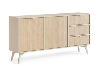 http://Komoda%20Lumira%20158%20cm%20dwudrzwiowa%20z%20szufladami%20-%20piaskowy%20/%20jodełka%20skandi