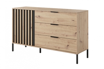 http://Komoda%20jednodrzwiowa%20Pavero%20z%203%20szufladami%20138%20cm%20-%20dąb%20artisan/antracyt