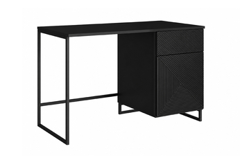 http://Biurko%20Asha%20120%20cm%20z%20szufladą%20-%20czarny%20mat%20/%20czarny%20stelaż