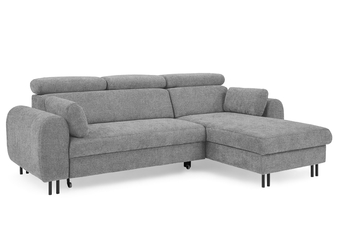 http://Narożnik%20z%20funkcją%20spania%20Zari%20prawostronny%20-%20szary%20szenil%20Retro%20Bliss%2090%20/%20czarne%20nóżki