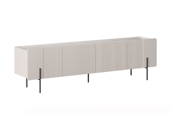 http://Szafka%20RTV%20Malmi%20200%20cm%20-%20kaszmir%20/%20crema%20bianca%20/%20czarne%20nóżki