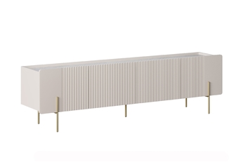 http://Szafka%20RTV%20Malmi%20200%20cm%20-%20kaszmir%20/%20crema%20bianca%20/%20złote%20nóżki