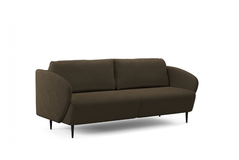 http://Kanapa%20z%20funkcją%20spania%20Naolia%20-%20brązowa%20plecionka%20Magni%20206.05%20/%20czarne%20nóżki
