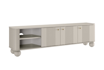 http://Szafka%20RTV%20Vesper%20187%20cm%20trzydrzwiowa%20-%20kaszmir%20/%20złote%20uchwyty%20/%20nogi%20kule