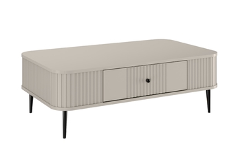 http://Stolik%20kawowy%20Vesper%20103x60%20cm%20z%20szufladą%20-%20kaszmir%20/%20czarne%20nogi