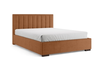 http://Łóżko%20tapicerowane%20Misel%20140x200%20-%20rudy%20welur%20Magic%20Velvet%202213%20/%20nogi%20wenge