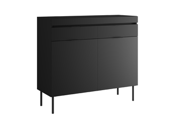 http://Komoda%20dwudrzwiowa%20Sentia%20105%20cm%20z%20szufladami%20-%20czarny%20/%20czarny