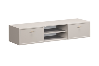 http://Szafka%20RTV%20wisząca%20Lorini%20150%20cm%20z%20szufladami%20-%20kaszmir%20/%20złote%20uchwyty%20T-bar