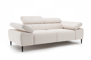http://Sofa%20dwuosobowa%20z%20elektrycznie%20wysuwanym%20siedziskiem%20Taloria%20II%20%20-%20kremowy%20plusz%20Tilia%2001%20/%20nogi%20czarne%20