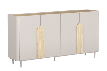http://Komoda%20Amilio%20200%20cm%20czterodrzwiowa%20na%20nóżkach%20-%20kaszmir%20/%20dąb%20olejowany%20/%20uchwyty%20dąb%20jasny