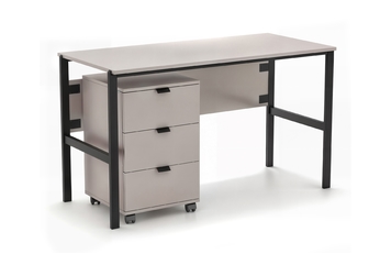 http://Biurko%20Cremona%20128%20cm%20z%20kontenerkiem%20-%20beż%20piaskowy