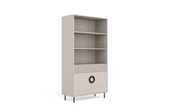 http://Regał%20Nubo%20100%20cm%20dwudrzwiowy%20z%20szufladą%20-%20kaszmir%20/%20czarny