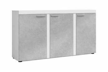http://Komoda%20do%20salonu%20Luiza%203F%20-%20149%20cm%20-%20beton%20jasny%20-%20Wyprzedaż%20