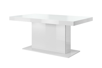 Stół rozkładany 165-255x95 Quartz 81 - biały / białe szkło