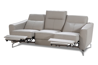Sofa trzyosobowa z elektryczną funkcją relaks Madryt - Skóra 