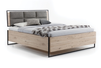 http://Łóżko%20do%20sypialni%20Glass%20Loft%20180x200%20-%20dąb%20bordeax%20jasny%20/%20szary%20