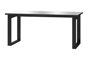 Stół rozkładany Helio 92 z metalowymi nogami 170-225x90 cm - czarny / szare szkło