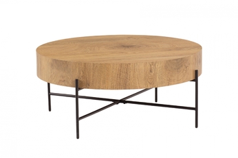 http://Stolik%20kawowy%20okrągły%20Liviano%2080%20cm%20z%20metalowymi%20nogami%20-%20dąb%20naturalny%20/%20czarny
