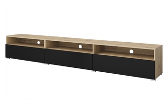 http://Szafka%20RTV%20Baros%2040%20z%20wnękami%20270%20cm%20-%20dąb%20artisan%20/%20czarny%20mat
