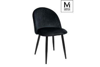 MODESTO krzesło NICOLE czarne - welur, metal