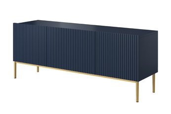 http://Szafka%20RTV%20Nicole%20150%20cm%20na%20metalowych%20nogach%20z%20szufladą%20-%20granat%20/%20złote%20nóżki