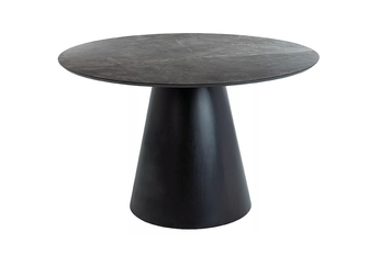 http://Stół%20okrągły%20Lureno%20120%20cm%20-%20szary%20marmur%20/%20czarny