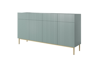 http://Komoda%20Nicole%20200%20cm%20z%20czterema%20szufladami%20na%20metalowych%20nogach-%20szałwia%20/%20złote%20nóżki