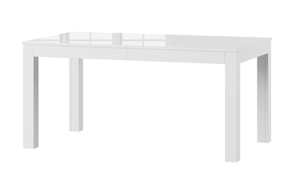 Stół rozkładany Wenus - 160-300x90 cm - biały połysk 