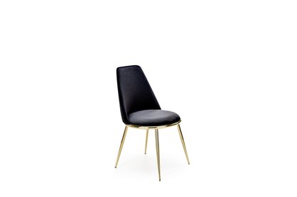 Krzesło tapicerowane K460 - czarny / złoty