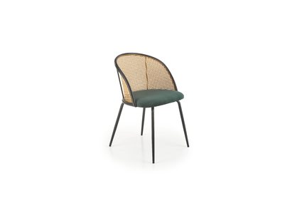 Krzesło z tapicerowanym siedziskiem K508 - ciemna zieleń