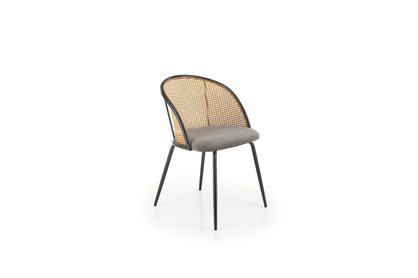 Krzesło z tapicerowanym siedziskiem K508 - popielaty