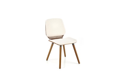 Krzesło drewniane K511 - kremowy / orzechowy