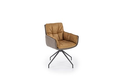 Krzesło taicerowane K523 - brązowy / ciemny brąz