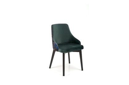 Krzesło tapicerowane Endo - czarny / ciemny zielony