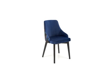 Krzesło tapicerowane Endo - czarny / granat