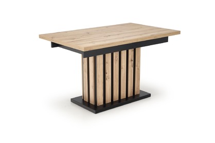 Stół rozkładany 130-180x80 Lamello - dąb artisan / czarny