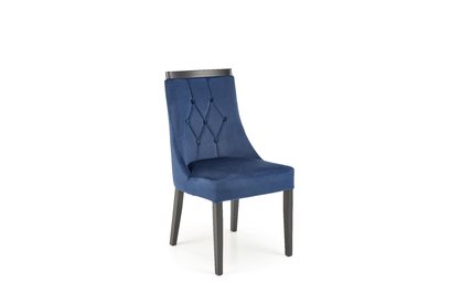 Krzesło tapicerowane Royal - czarny / granat